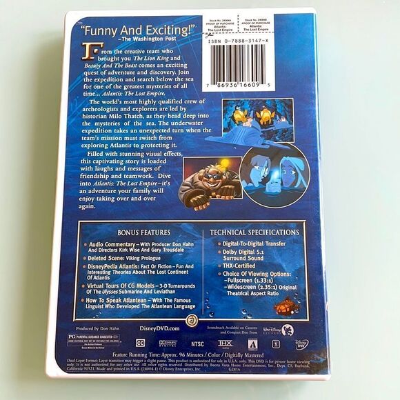 Atlantis the Lost Empire DVD - Picture 2 of 3